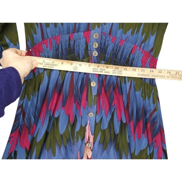 NWOT Soft Surroundings Midi Shirt Dress Women M Ancient Isle Jersey Colorfu Boho - Picture 10 of 12